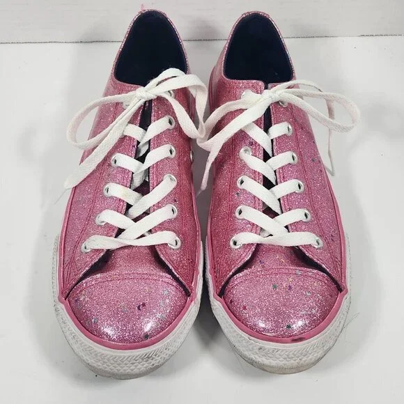 Converse All Star Lowtop Pink Glitter Size 6 - Picture 3 of 4
